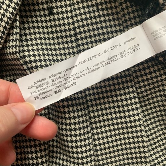 Zara Houndstooth Pleated Check Mini Skirt sz Small - Picture 10 of 11